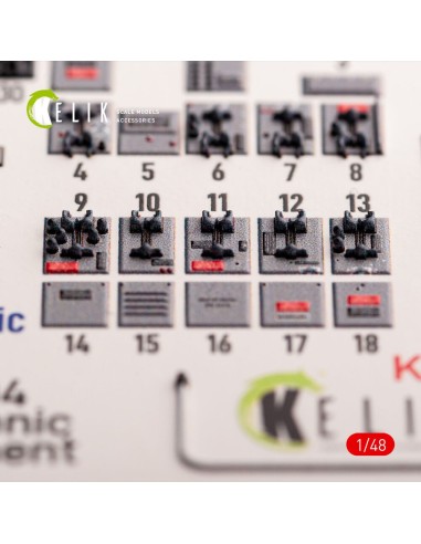 F-104 series Electrical Equipment - interior 3D decals for Kinetic kit 