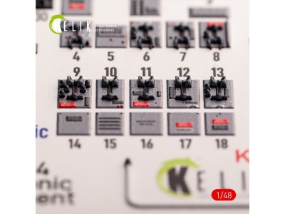F-104 series Electrical Equipment - interior 3D decals for Kinetic kit 