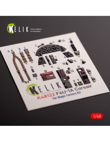 F4U-1A Corsair - interior 3D decals for Magic Factory kit 