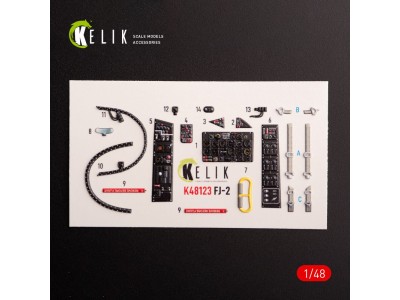 FJ-2 - interior 3D decals for Italeri kit 