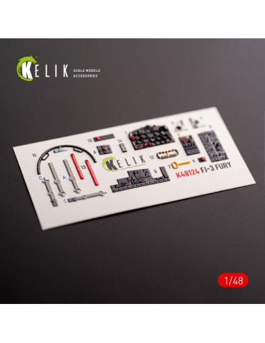 FJ-3 - interior 3D decals for Zimi Model/KittyHawk kit kit 