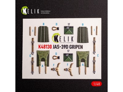 Jas-39 D - interior 3D decals for Italeri kit 