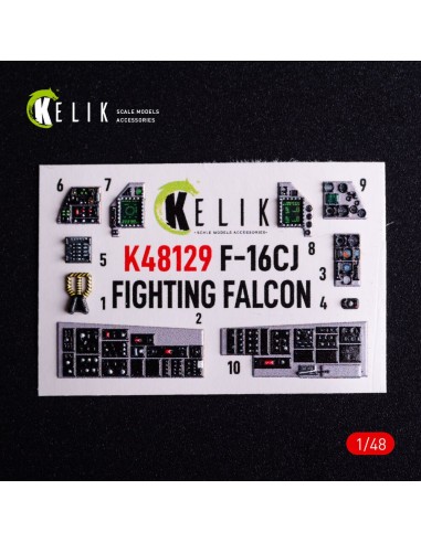 F-16CJ - interior 3D decals for Hasegawa kit 