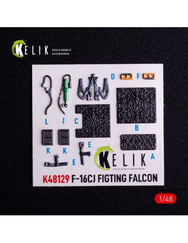 F-16CJ - interior 3D decals for Hasegawa kit 