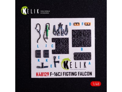 F-16CJ - interior 3D decals for Hasegawa kit 