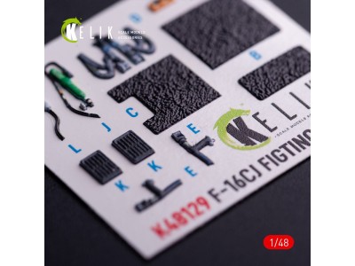 F-16CJ - interior 3D decals for Hasegawa kit 