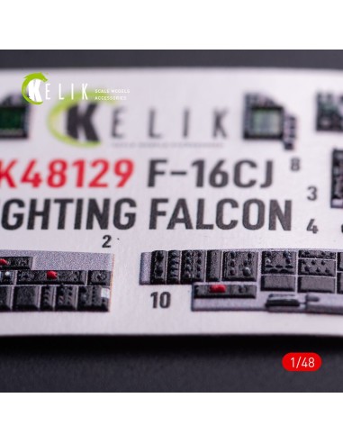 F-16CJ - interior 3D decals for Hasegawa kit 
