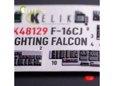 F-16CJ - interior 3D decals for Hasegawa kit 