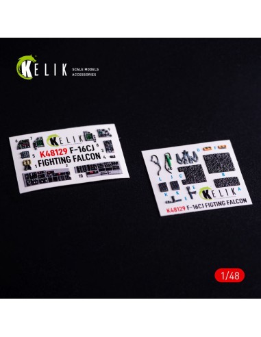 F-16CJ - interior 3D decals for Hasegawa kit 