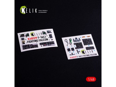 F-16CJ - interior 3D decals for Hasegawa kit 