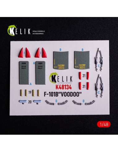 F-101B VooDoo - interior 3D decals for Zimi Model/KittyHawk kit 