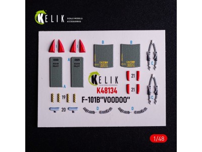 F-101B VooDoo - interior 3D decals for Zimi Model/KittyHawk kit 