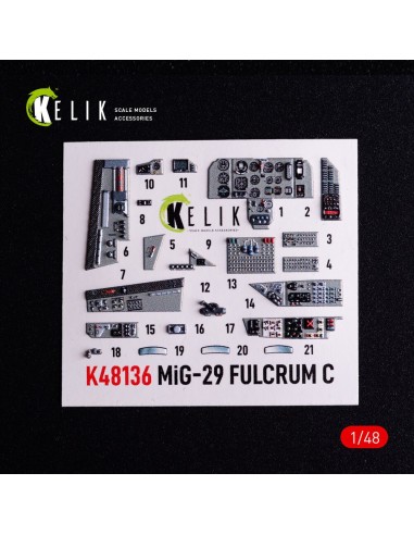 Mig-29C (9-13) Fulcrum interior 3D decals for GWH 