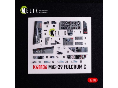 Mig-29C (9-13) Fulcrum interior 3D decals for GWH 