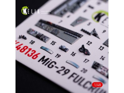 Mig-29C (9-13) Fulcrum interior 3D decals for GWH 