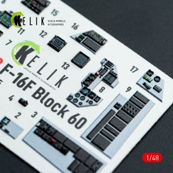 F-16F Block 60 - interior 3D decals for Hasegawa kit  2