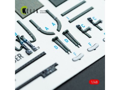 F-8J Crusader - interior 3D decals for Hasegawa kit 