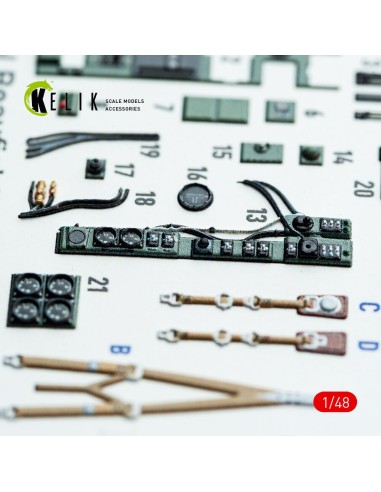 Bristol Beaufighter Mk.VI - interior 3D decals for Tamiya kit 