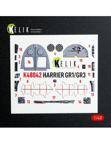 Harrier GR1/GR3 interior 3D decals for Kinetic kit 