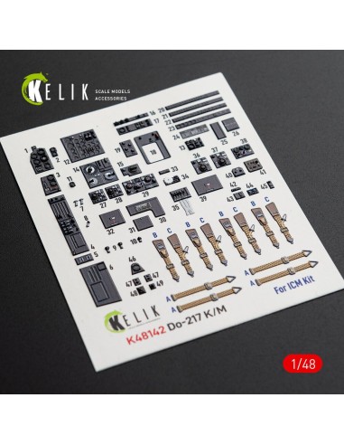 Do-217 K/M - interior 3D decals for ICM kit 
