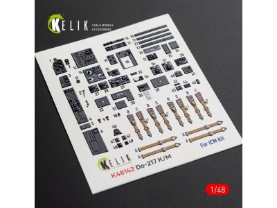 Do-217 K/M - interior 3D decals for ICM kit 