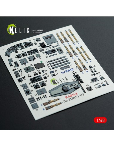 Do-217 N/J - interior 3D decals for ICM kit 