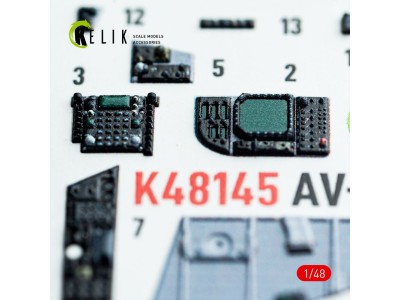 AV-8B Harrier - interior 3D decals for Hasegawa kit 