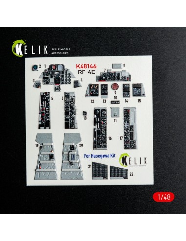 RF-4E - interior 3D decals for Hasegawa kit 