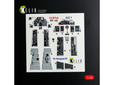RF-4E - interior 3D decals for Hasegawa kit 