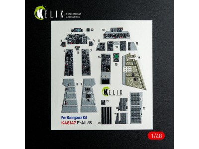 F-4J/S - interior 3D decals for Hasegawa kit 