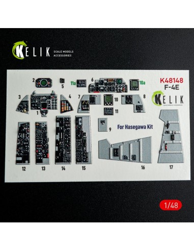 F-4E - interior 3D decals for Hasegawa kit 