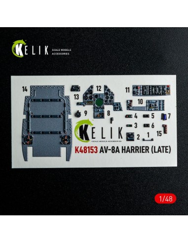 AV-8A HARRIER (Late) - interior 3D decals for Kinetic kit 