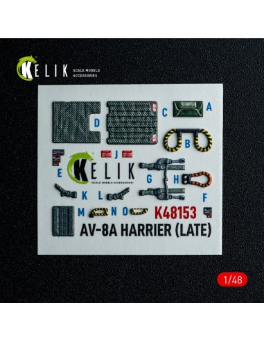 AV-8A HARRIER (Late) - interior 3D decals for Kinetic kit 