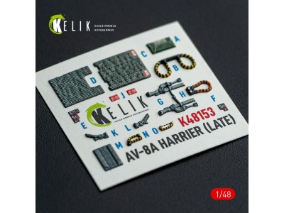 AV-8A HARRIER (Late) - interior 3D decals for Kinetic kit 