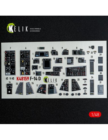 F-14D - interior 3D decals for GWH kit 