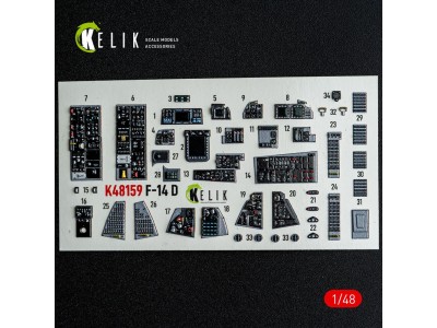 F-14D - interior 3D decals for GWH kit 