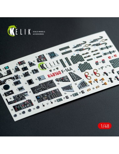 F-14A - interior 3D decals for Hasegawa kit 