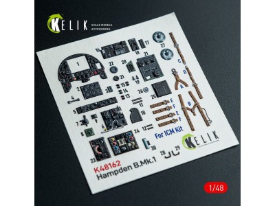 Hampden B.Mk.1 - interior 3D decals for ICM kit 