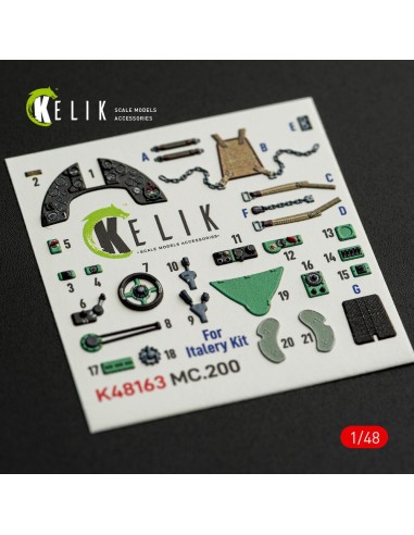MC.200 - interior 3D decals for Italeri kit 