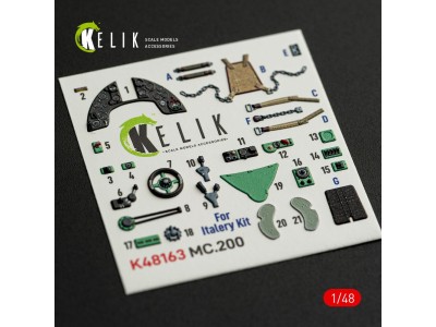 MC.200 - interior 3D decals for Italeri kit 