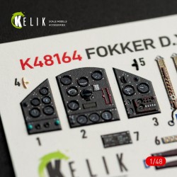 FOKKER D.XXI - interior 3D decals for Special Hobby kit  2