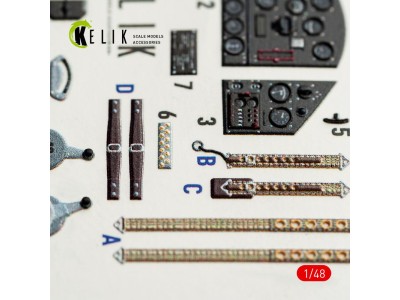 FOKKER D.XXI - interior 3D decals for Special Hobby kit 