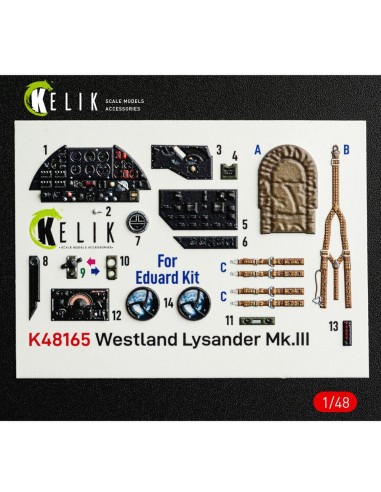 Westland Lysander Mk.III - interior 3D decals for Eduard kit 