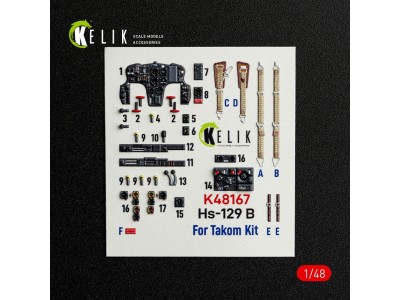 Hs-129 B - interior 3D decals for Takom kit 