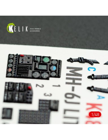 MH-6J Little Bird - interior 3D decals for ICM kit 