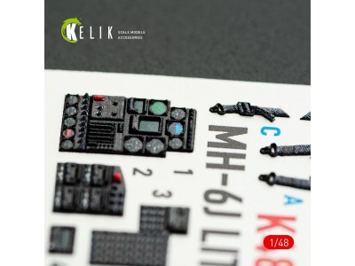 MH-6J Little Bird - interior 3D decals for ICM kit 