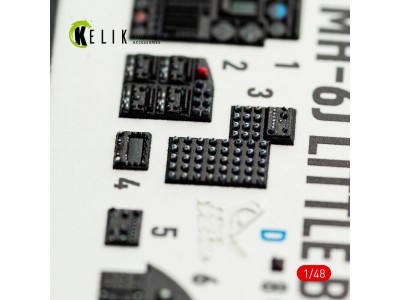 MH-6J Little Bird - interior 3D decals for ICM kit 