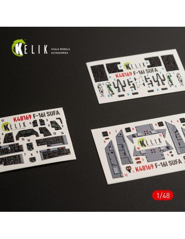 F-16I SUFA - interior 3D decals for GWH kit 