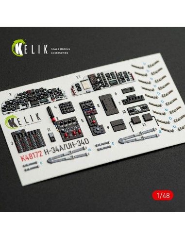H-34A/UH-34D - interior 3D decals for Italeri kit 