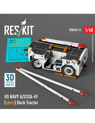 US NAVY A/S32A-49 (short) Deck Tractor (3D Printed model kit) 